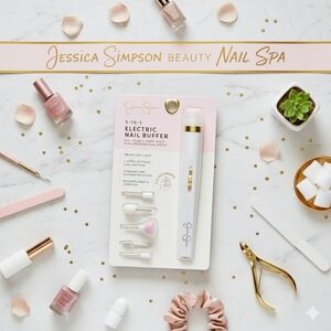 Jessica Simpson 5-in-1 Electric Nail Buffer Kit | Salon Manicure at Home